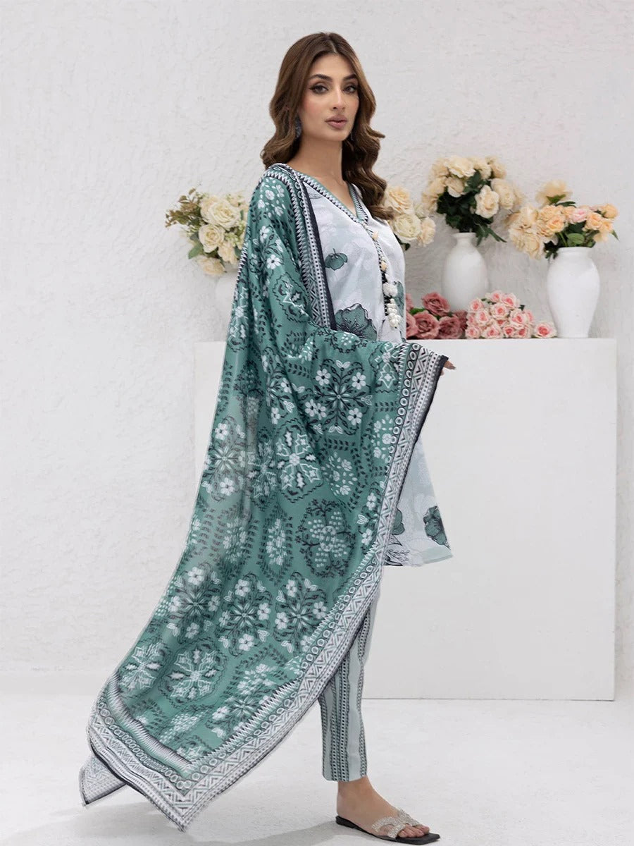 Premium Unstitched 3-Piece Lawn Suit