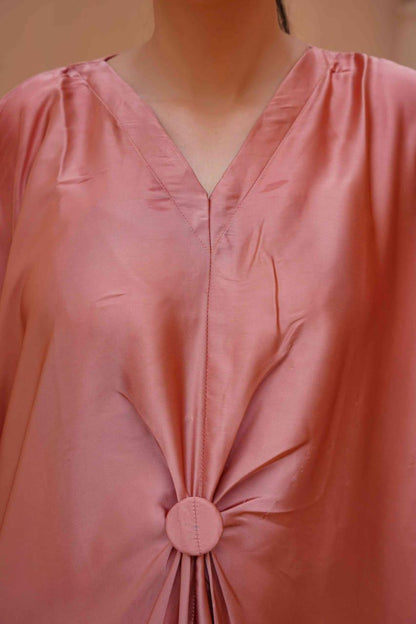 Pink Silk Kaftan