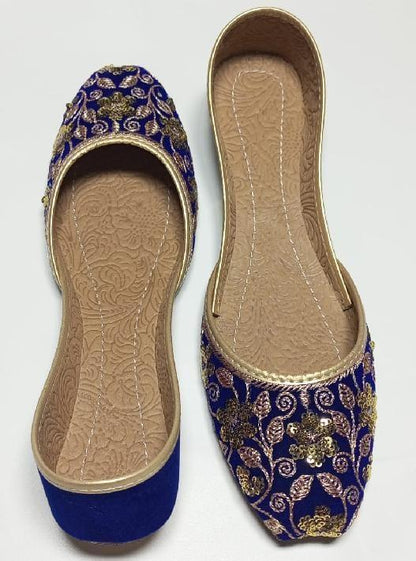 Royal Blue Handcrafted Khussa