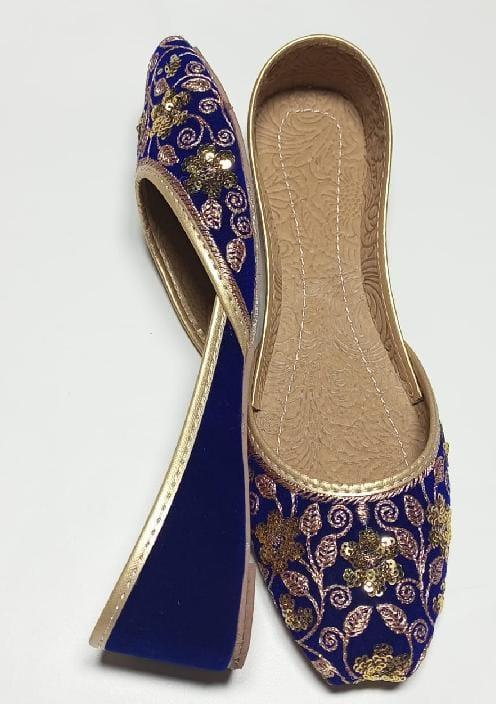 Royal Blue Handcrafted Khussa