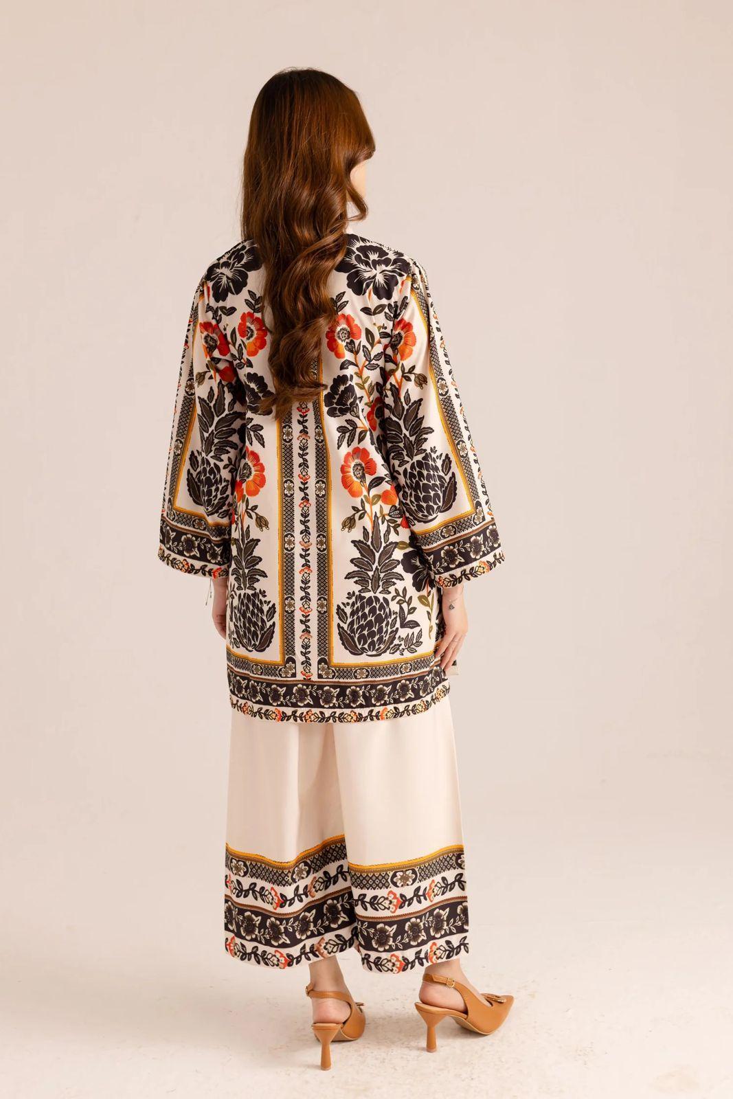 Sophisticated Grip Silk Printed Outfit