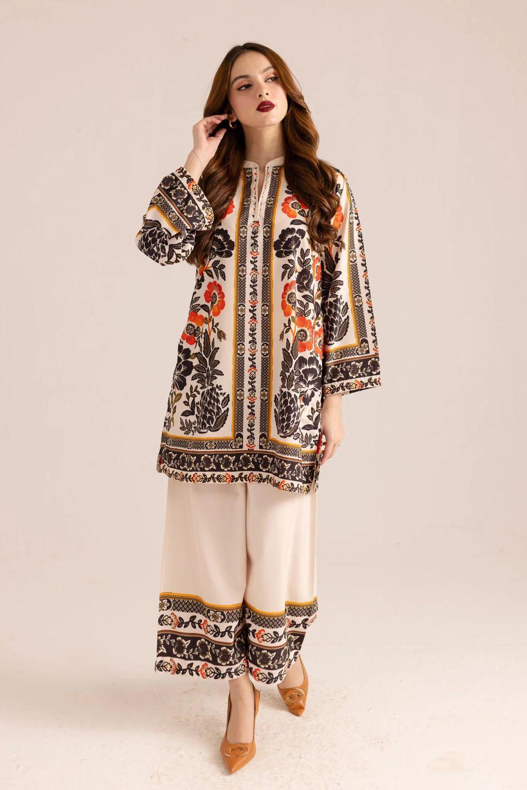 Sophisticated Grip Silk Printed Outfit