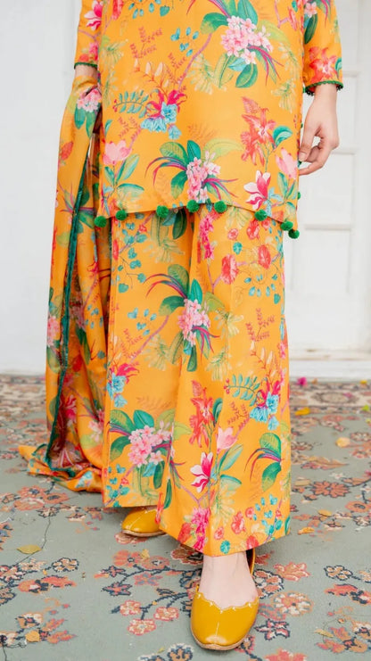 Premium Unstitched 3-Piece Lawn Suit