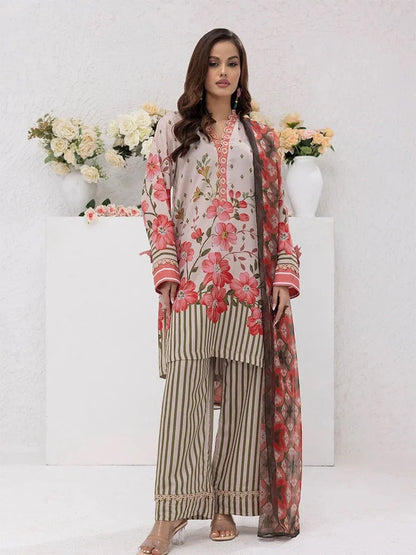 Premium Unstitched 3-Piece Lawn Suit