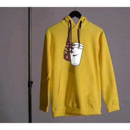 Bold Yellow Fleece Hoodie