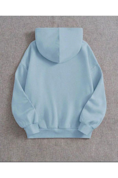 Soft Blue Fleece Hoodie