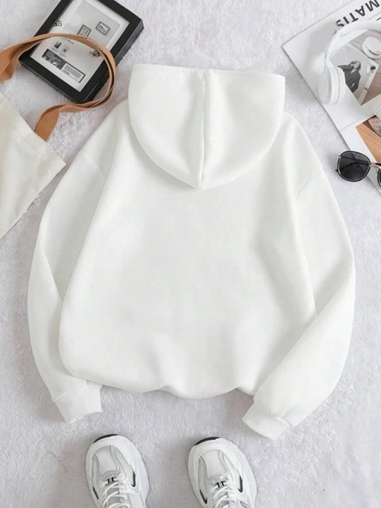 Pure White Premium Fleece Hoodie