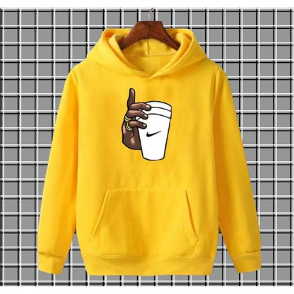 Bold Yellow Fleece Hoodie