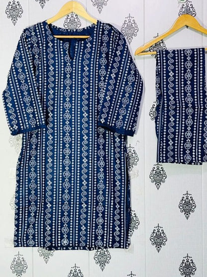 Chunri Print 2-Piece Linen Suit