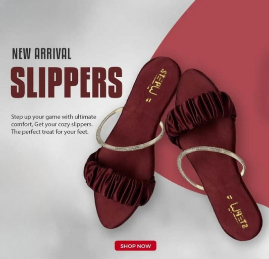 Maroon Rexine Slippers