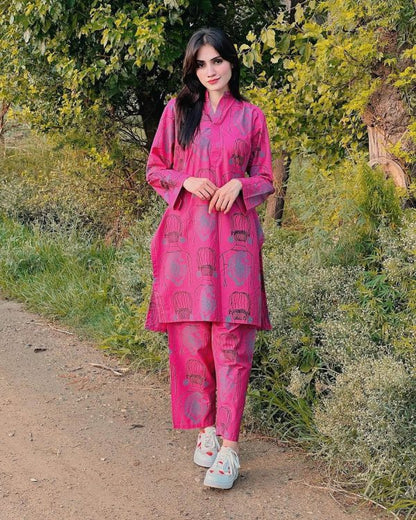 Ethnic Brand Two-Piece Suit (Premium Lilen)